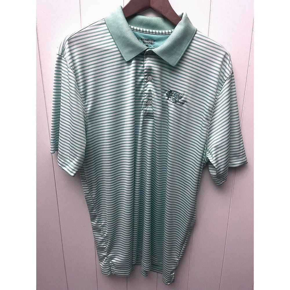 Bermuda Sands Polo Golf Shirt Wick Away Technology Teal Mens Size‎ XL